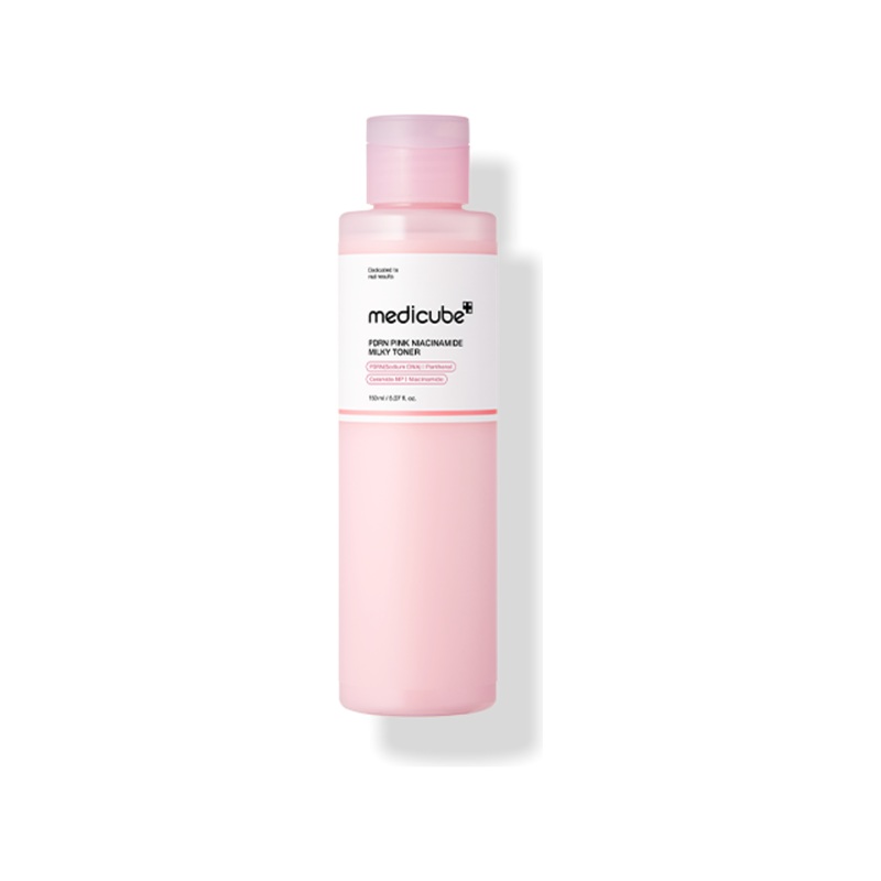 medicube PDRN Pink Niacinamide Milky Toner  150ml | Brightening Toner Essence with Salmon PDRN