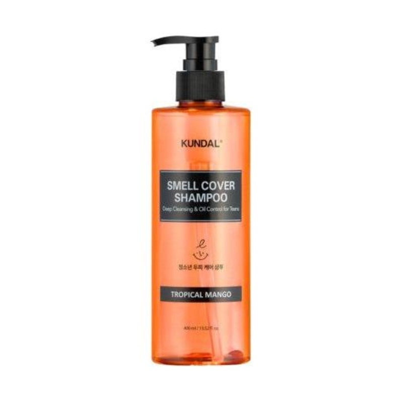 KUNDAL All Day Smell Cover Teens Shampoo  400ml | Tropical Mango | Scalp Care & Fresh Fragrance for Teens