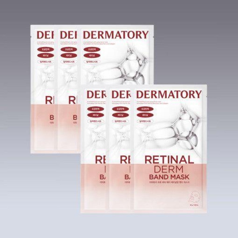 DERMATORY Retinal Derm Band Mask  28g x 6 Sheets | Anti-Aging & Brightening Treatment