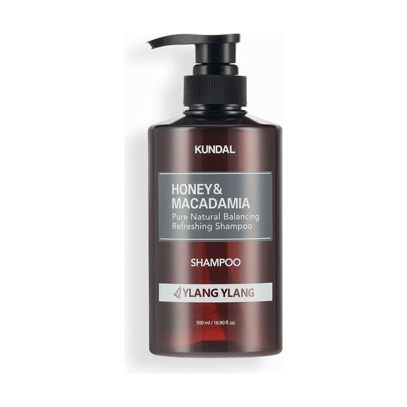 KUNDAL Honey & Macadamia Pure Natural Balancing Refreshing Shampoo  500ml | Ylang Ylang | Nourish, Cleanse & Calm with a Floral Fragrance