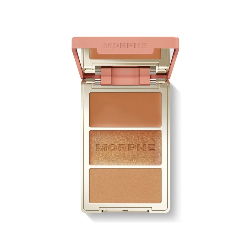 Morphe Cheek Thrills Multi Finish Face Trio Blush/Bronzer SUNSET SWIN