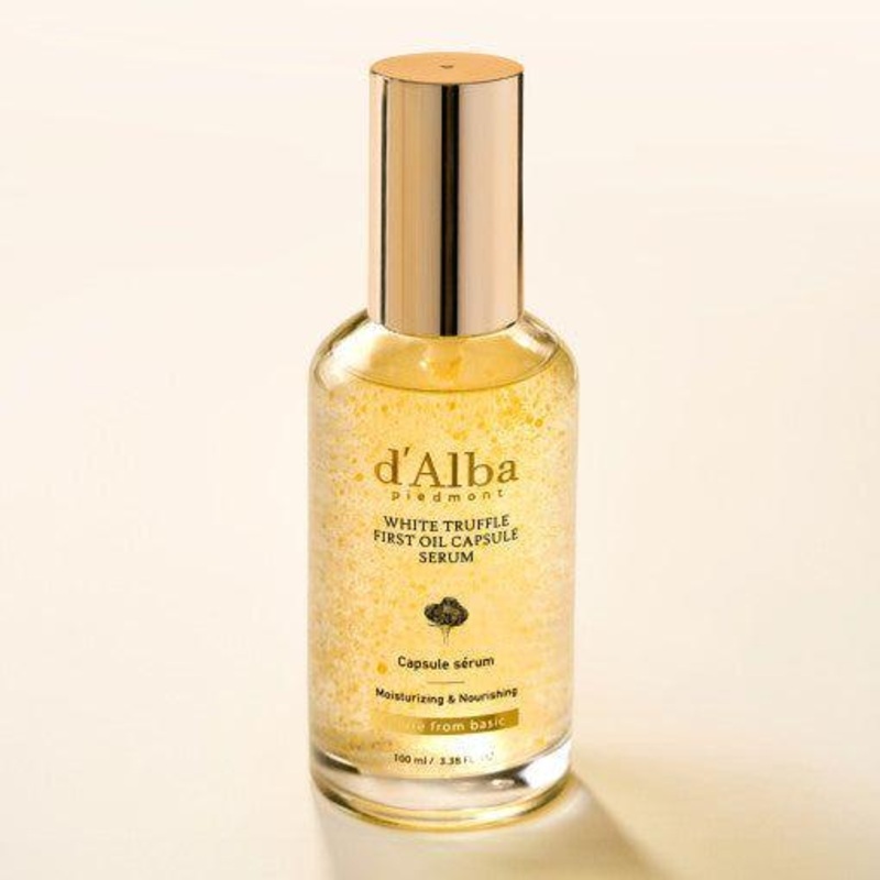 d’Alba White Truffle First Oil Capsule Serum  100ml | Brightening, Hydrating & Nourishing Daily Serum