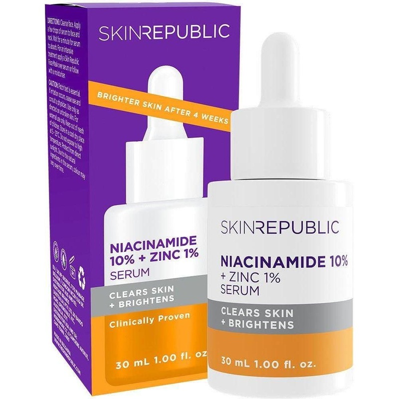 Skin Republic Niacinamide 10% + Zinc 1% Serum  30ml | Clearer Skin & Smaller Pores in 4 Weeks