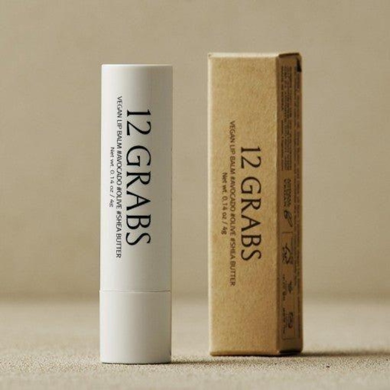 12GRABS Vegan Lip Balm  4g | Hydrating, Smoothing & Wrinkle-Reducing Lip Care