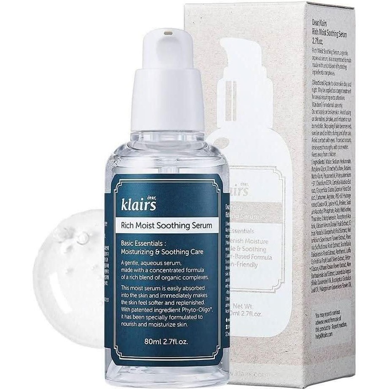 Dear Klairs Rich Moist Soothing Serum  80ml | Deep Hydration & Soothing Relief