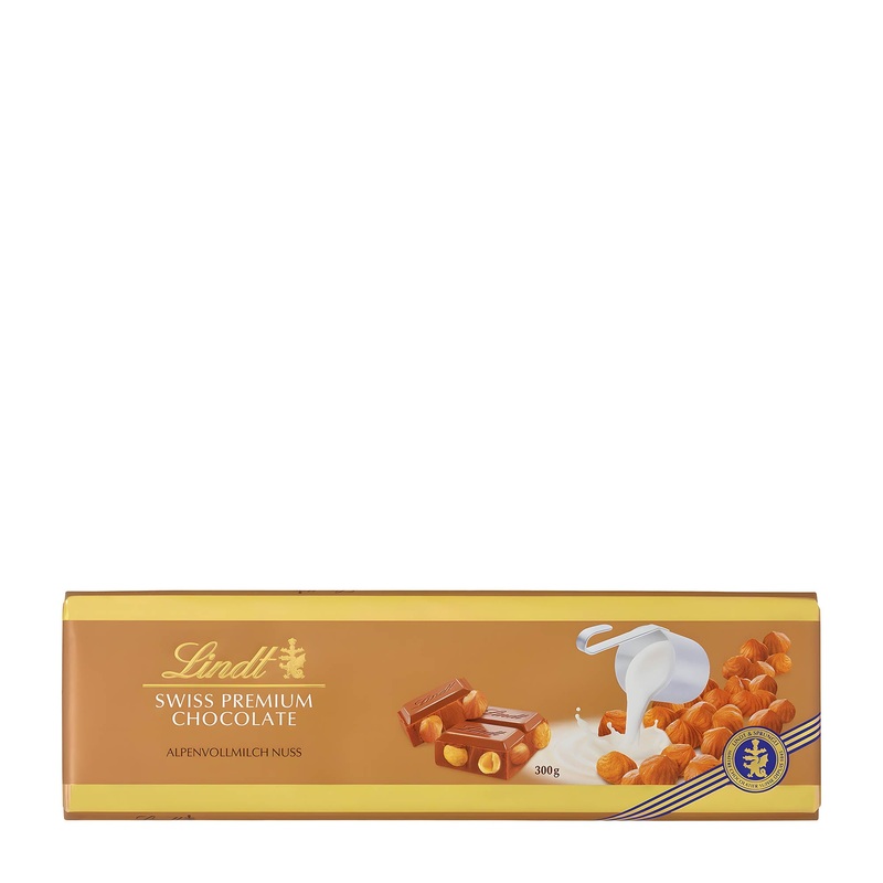 Lindt Swiss Premium Hazelnut milk chocolate bar, 300 g