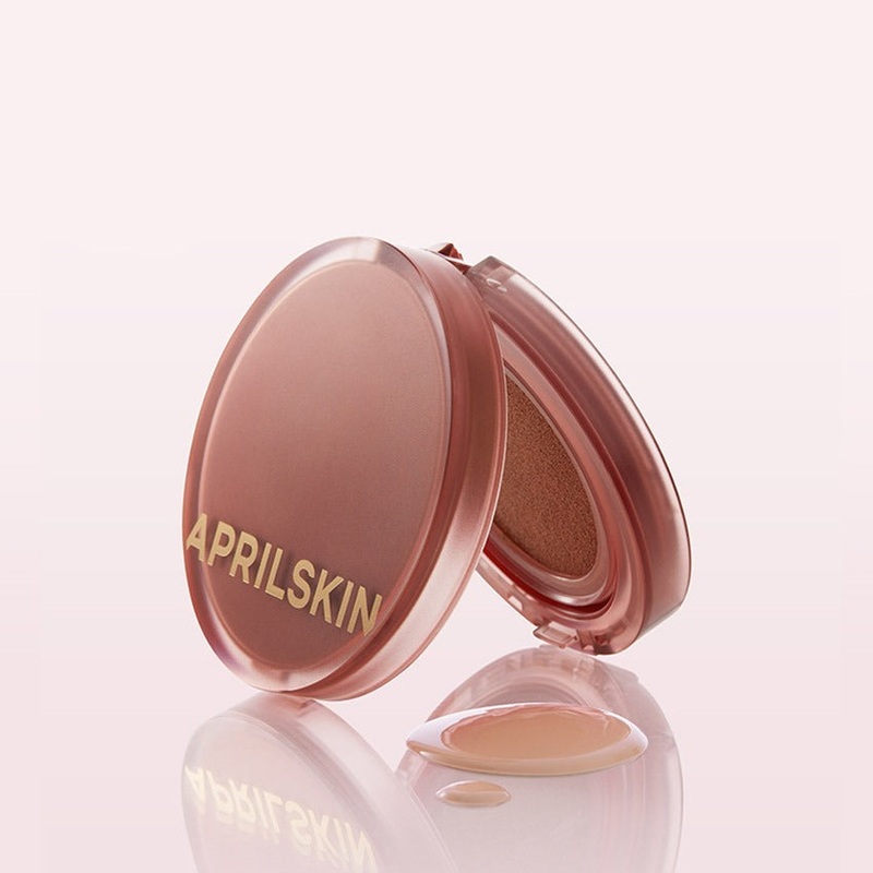 APRILSKIN Hero Cushion SPF50+ PA++++ Set  12g + 12g Refill | Lightweight Full Coverage for Troubled Skin #19 Fair Beige