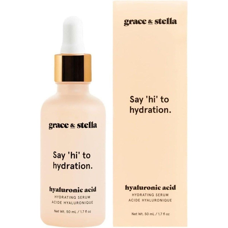 Grace & Stella Hyaluronic Acid Serum  50ml | Deep Hydration & Glow-Boosting Vegan Serum for All Skin Types 50Ml (Dropper)