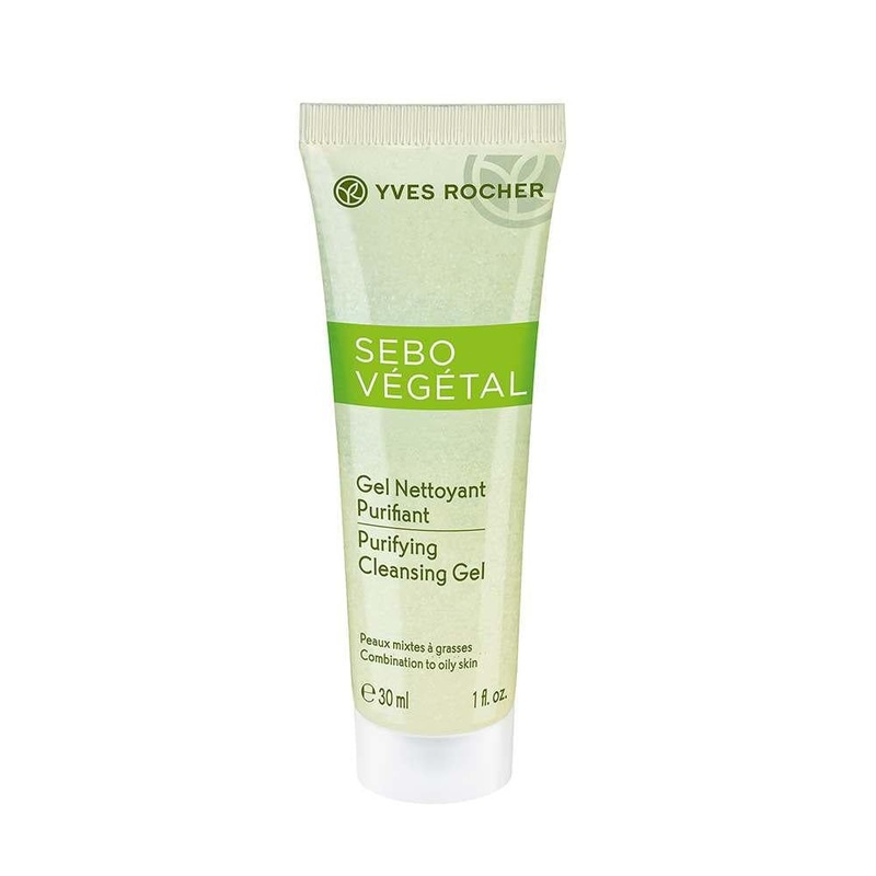 Yves Rocher Sebo Vegetal Facial Cleansing Gel – Mini Size, Moisturizing & Gentle Cleanser for Hydrated Skin