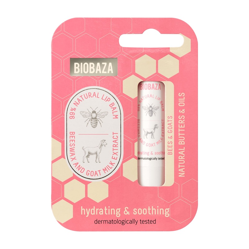 Biobaza Bees & Goats hydrating and soothing lip balm, 4.5 g