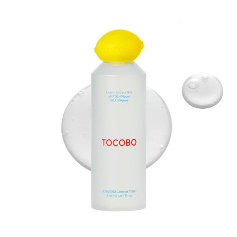 TOCOBO AHA BHA Lemon Toner  150ml | Daily Exfoliating Toner for Clear, Radiant Skin