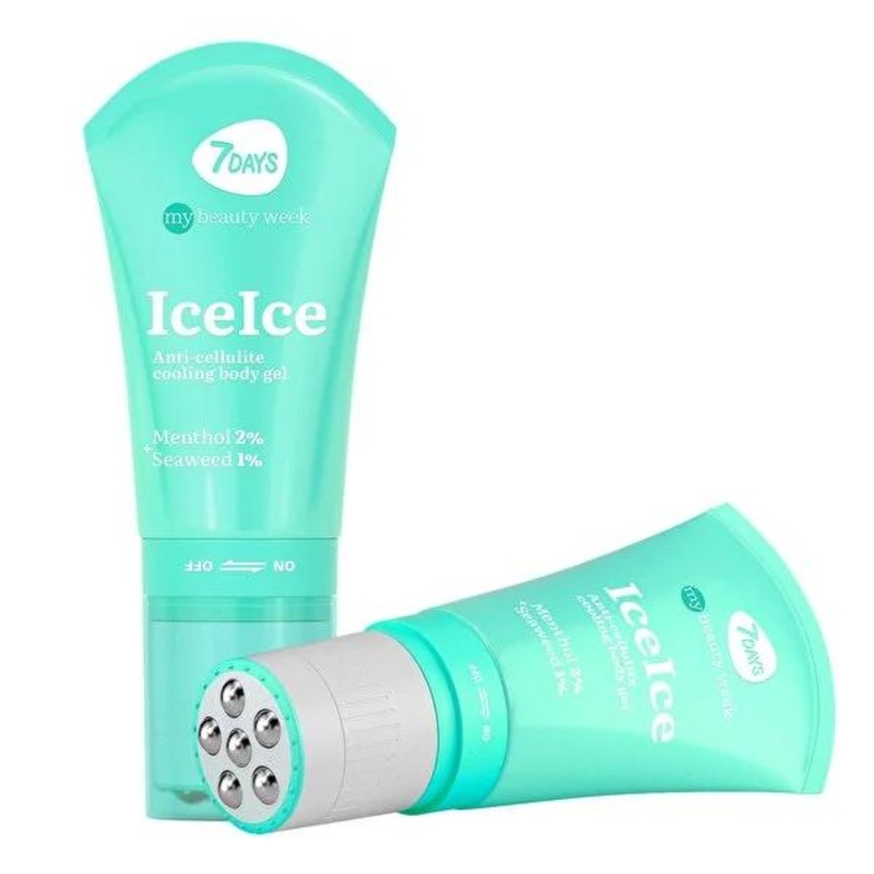 7Days My Beauty Week Anti-Cellulite Cooling Body Cream with 3D Massager Roller – Smooths, Firms & Contours Body