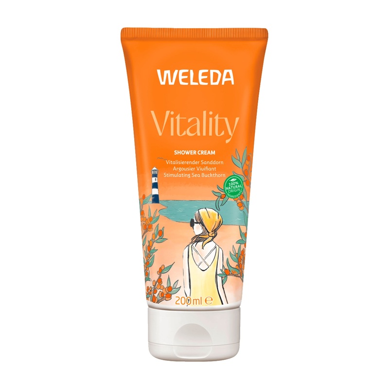 Weleda Vitality stimulating sea buckthorn shower cream, 200 mL