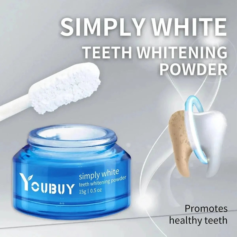 YOUBUY Teeth Whitening Powder  Natural Stain Removal for a Brighter, Whiter Smile (Teeth Whitening Powder)