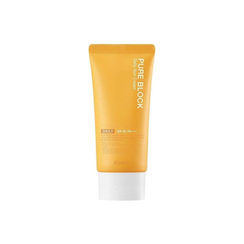A’pieu Pure Block Daily Sun Cream SPF45/PA+++  Hydrating, Lightweight Sun Protection (50ml)