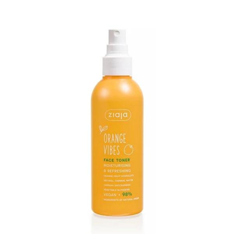 Ziaja Orange Vibes Facial Toner Spray – Natural, Vegan Hydrating Spray for Dry, Dehydrated Skin