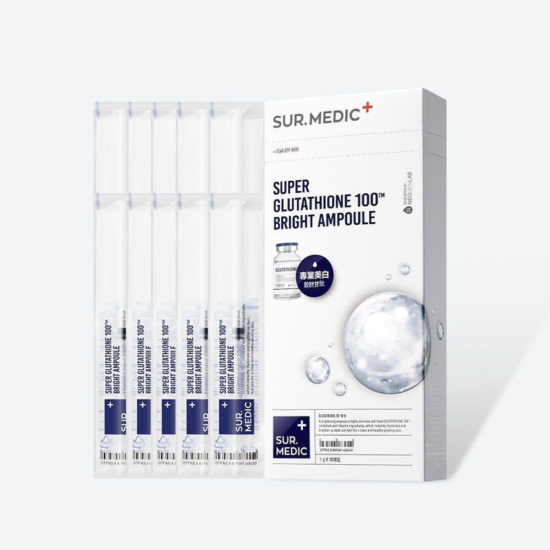 NEOGEN SUR.MEDIC+ Super Glutathione 100 Bright Ampoule  1ml x 10ea | Intensive Brightening & Hydration