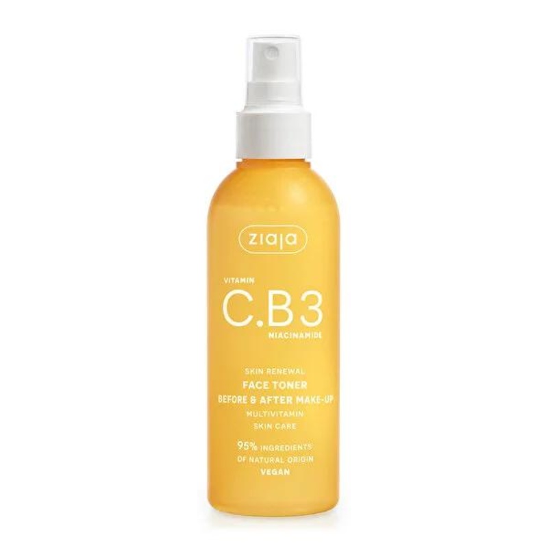 Ziaja Facial Toner Spray with Vitamin C & Niacinamide – 6.43 fl oz – Vegan & Dermatologically Tested