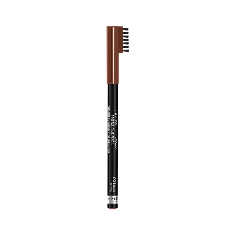 Rimmel London Professional Eyebrow Pencil with Brush Applicator 001 Dark Brown