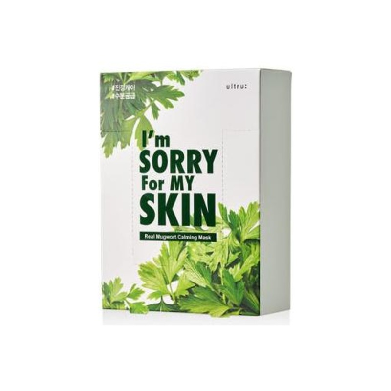 I’m Sorry For My Skin Real Mugwort Calming Mask | Soothing Sheet Mask for Sensitive, Irritated & Dehydrated Skin
