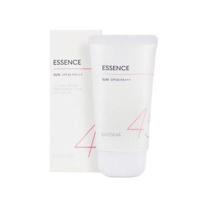 MISSHA All Around Safe Block Essence Sun SPF45 PA+++  50ml | Lightweight, Hydrating Sunscreen with Soothing Floral Extracts