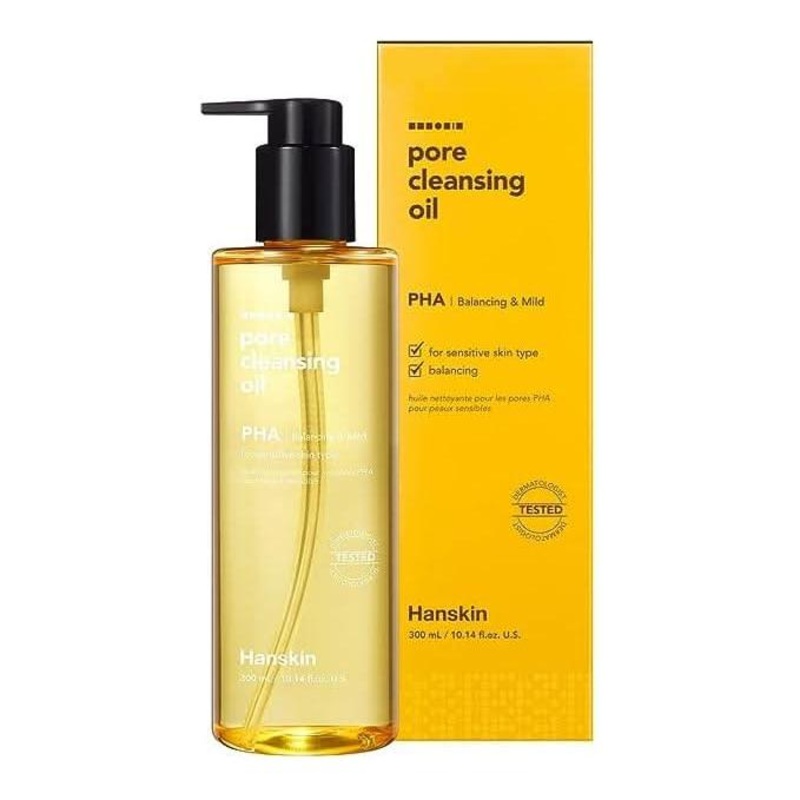 Hanskin PHA Pore Cleansing Oil – 300ml | Deep Cleansing & Gentle Exfoliation for Sensitive Skin