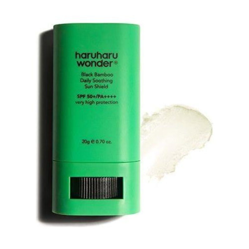 Haruharu Wonder Black Bamboo Daily Soothing Sun Shield SPF 50+  20g | Cooling & Smoothing Sun Protection