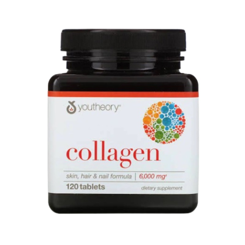 Youtheory Collagen Hair, Skin & Nail Formula, 6,000 Mg, 120 Tablets
