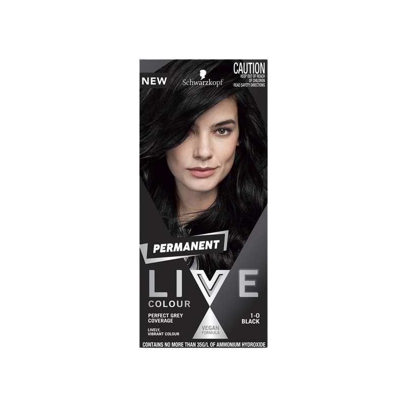 Schwarzkopf Permanent Live Hair Color 1-0-black