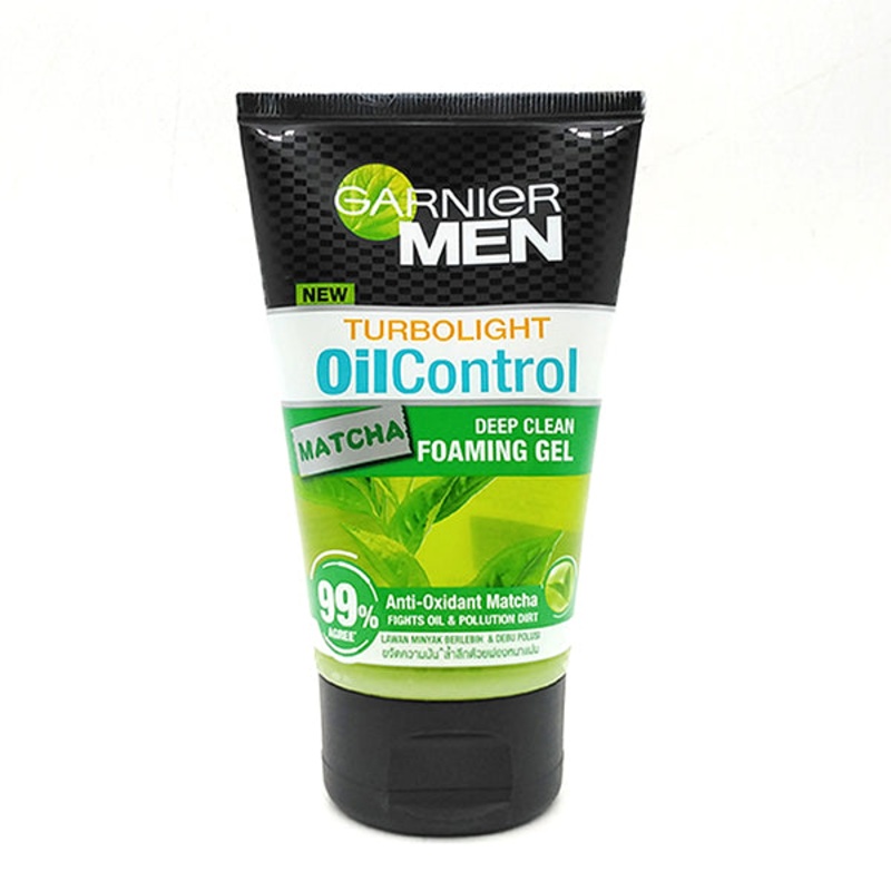 Garnier Men Turbolight Oil Control Matcha Foaming Gel 100ml