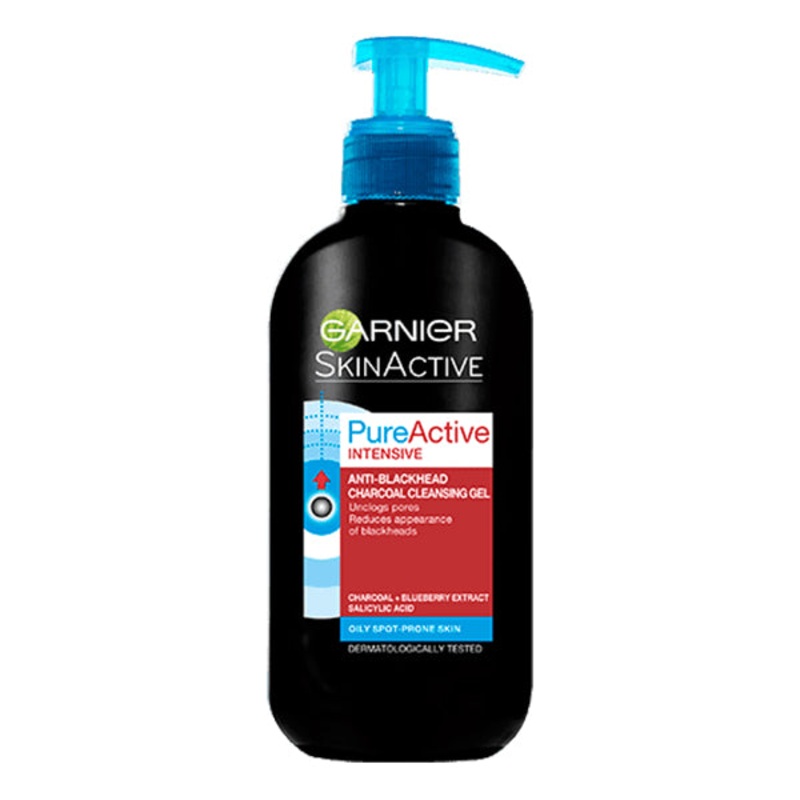 Garnier Pure Active Intensive Anti-Blackhead Charcoal Gel Wash 200ml