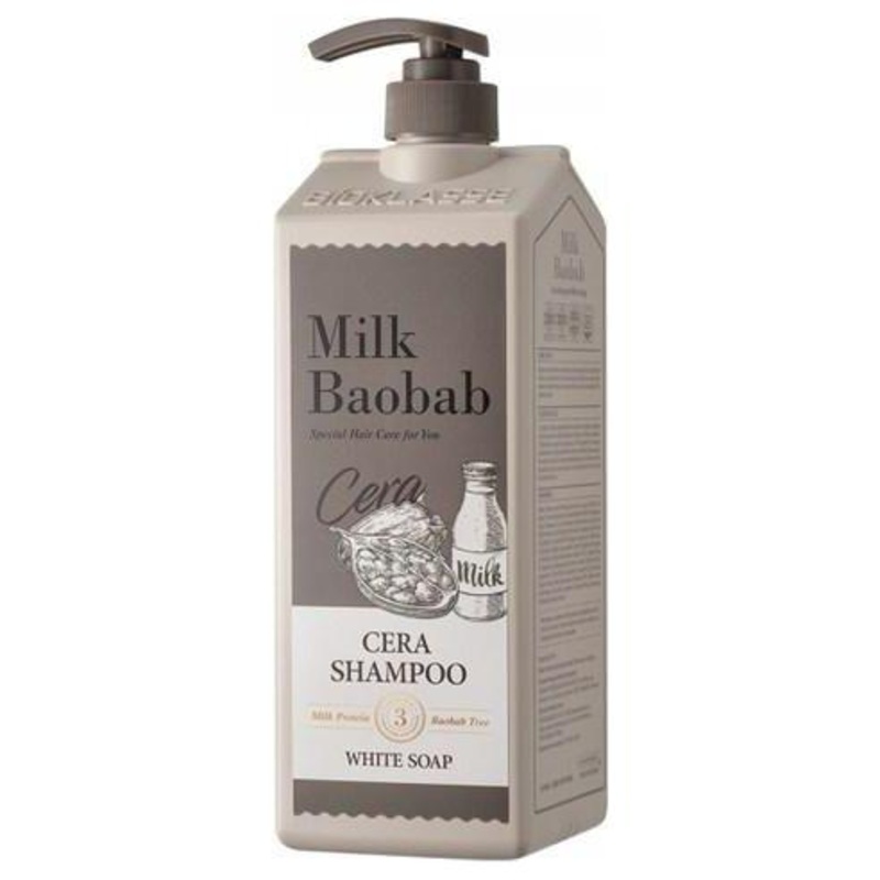 BIOKLASSE MILK BAOBAB Hair Cera Shampoo  White Soap  500ml | Ceramide-Enriched Daily Cleanse with Long-Lasting Fresh Scent