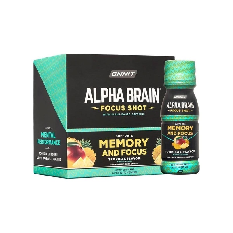 Onnit Alpha BRAIN Focus Shot – Tropical (2.5 Fl Oz, 6 Ct) | Energy, Focus & Mood Booster Fruit 2.5 Fl Oz (Pack Of 6)