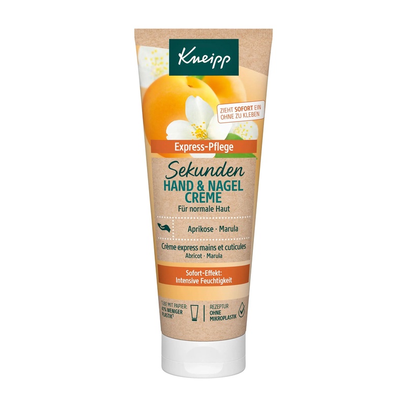 Kneipp Seconds Express Hand & Nail Cream Apricot & Marula, 75 mL