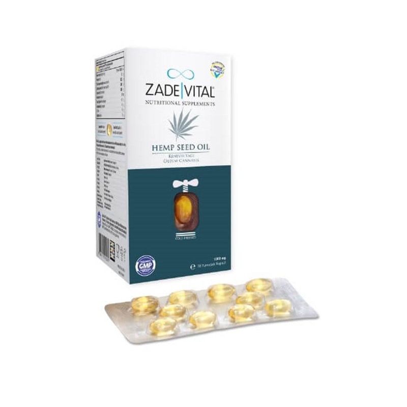 Zade Vital Hemp Seed Oil Supplement – 1000mg Cold-Pressed Capsules for Wellness Support