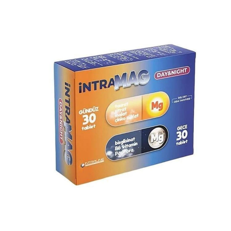 _ntramag Day&Night: 24/7 Magnesium Supplement – Boost Daytime Energy & Nighttime Relaxation with Citrate, Malate, Taurate, Bisglycinate, Zinc, B6 & Passionflower.
