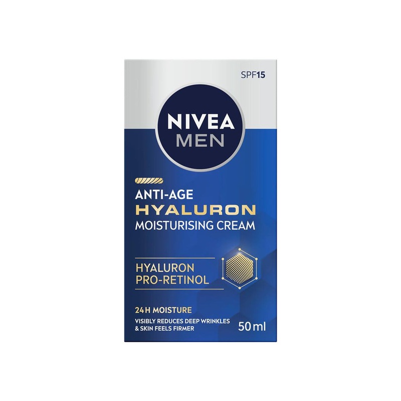 Nivea Men Anti Age Face Moisturising Cream With Hyaluron SPF 15 50ml