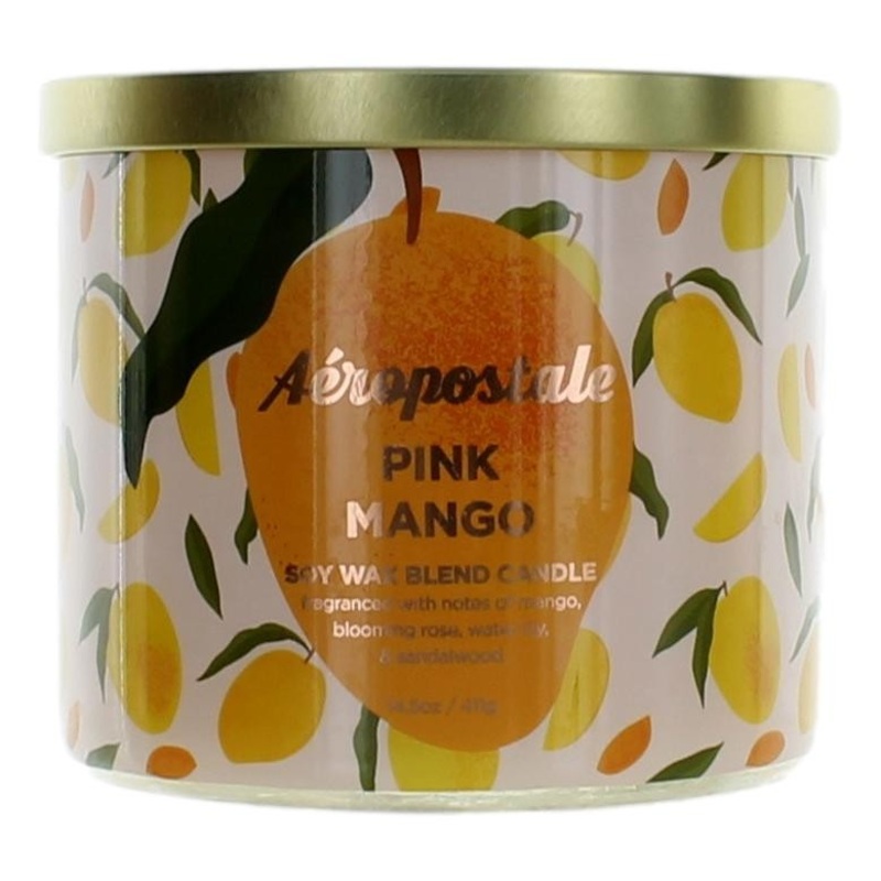 Aeropostale 14.5 oz Soy Wax Blend 3 Wick Candle – Pink Mango