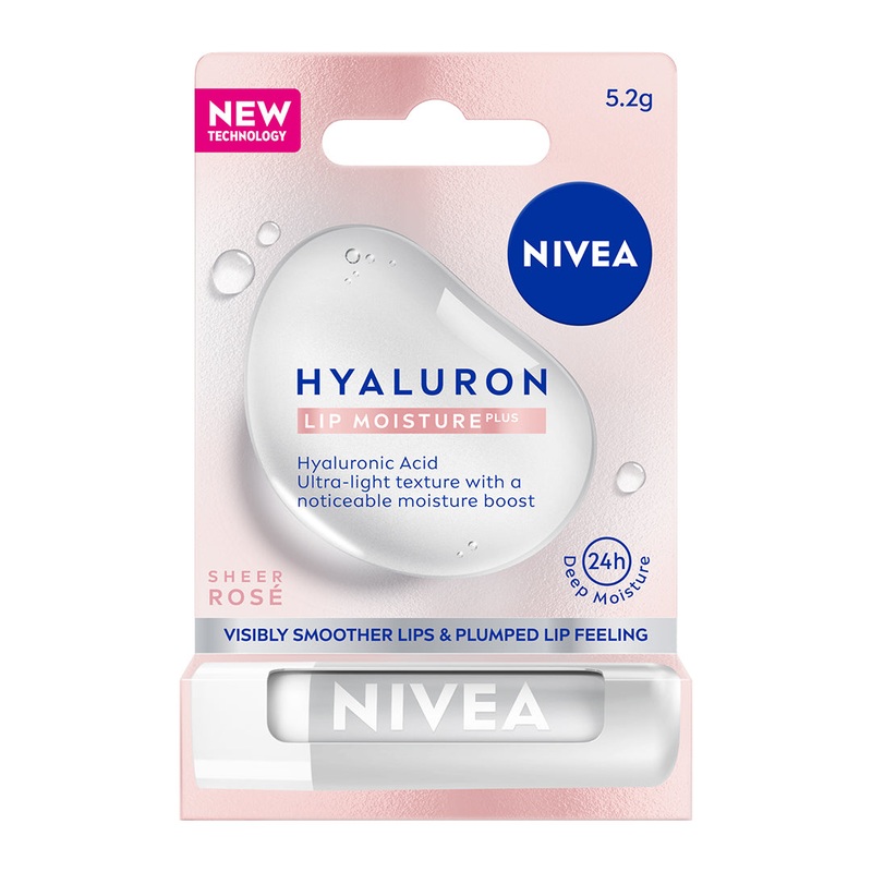 Nivea Lip Moisture Plus Visibly Smoother Lip Balm SHEER-ROSE