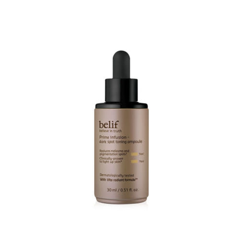 belif Prime Infusion Dark Spot Toning Ampoule  30ml | Brightens, Reduces Freckles & Dark Spots
