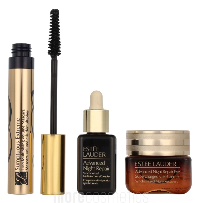 E.Lauder Eye Transformers Repair Set Advanced Night Repair Eye Supercharged Gel Creme 15ml/Advanced Night Repair 15ml/Sumptuous Mascara Extreme Black 8ml