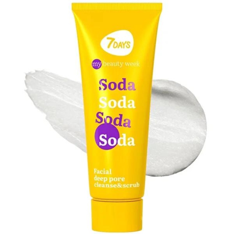 7Days My Beauty Week: Deep Pore Cleanse & Scrub Soda – Brightening Facial Cleanser with Zinc & Vitamin C, Exfoliating Face Wash, 2.71 fl oz