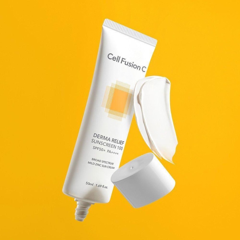 Cell Fusion C Derma Relief Sunscreen  SPF50+ PA++++ | Gentle Physical UV Protection for Sensitive Skin
