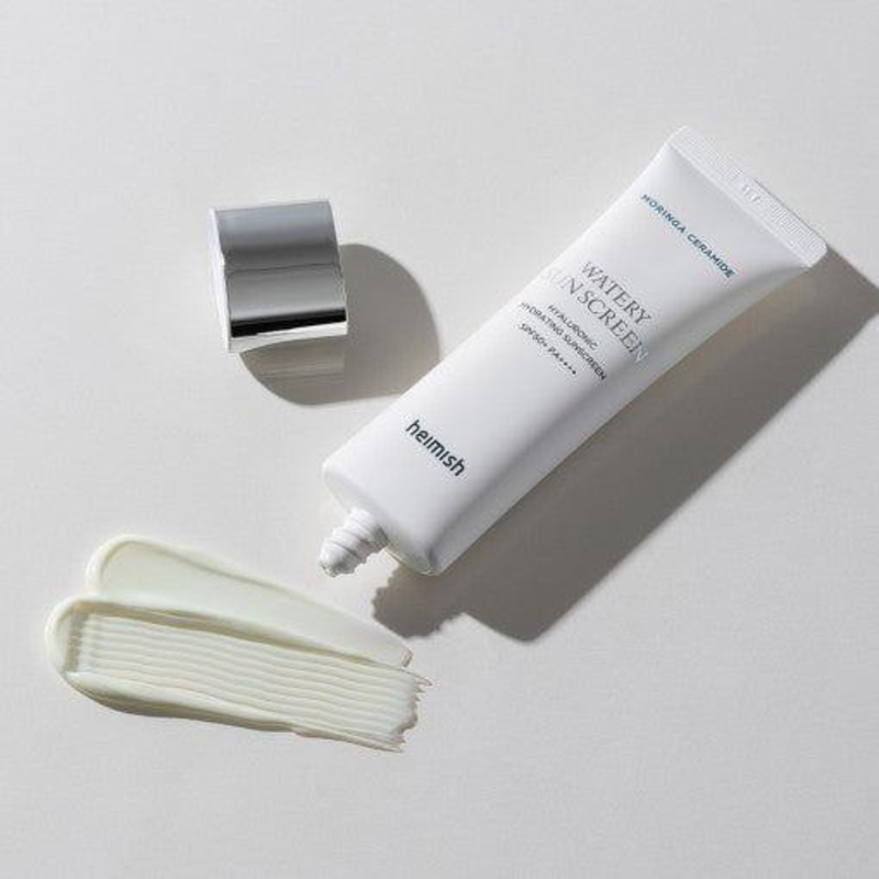 heimish Moringa Ceramide Hyaluronic Hydrating Watery Sunscreen  50ml | SPF50+ PA++++ UV Protection & Deep Hydration