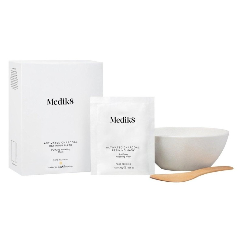 Medik8 Activated Charcoal Refining Mask Kit  4 Masks | Deep Cleansing Peel-Off Face Mask for Pore Refinement