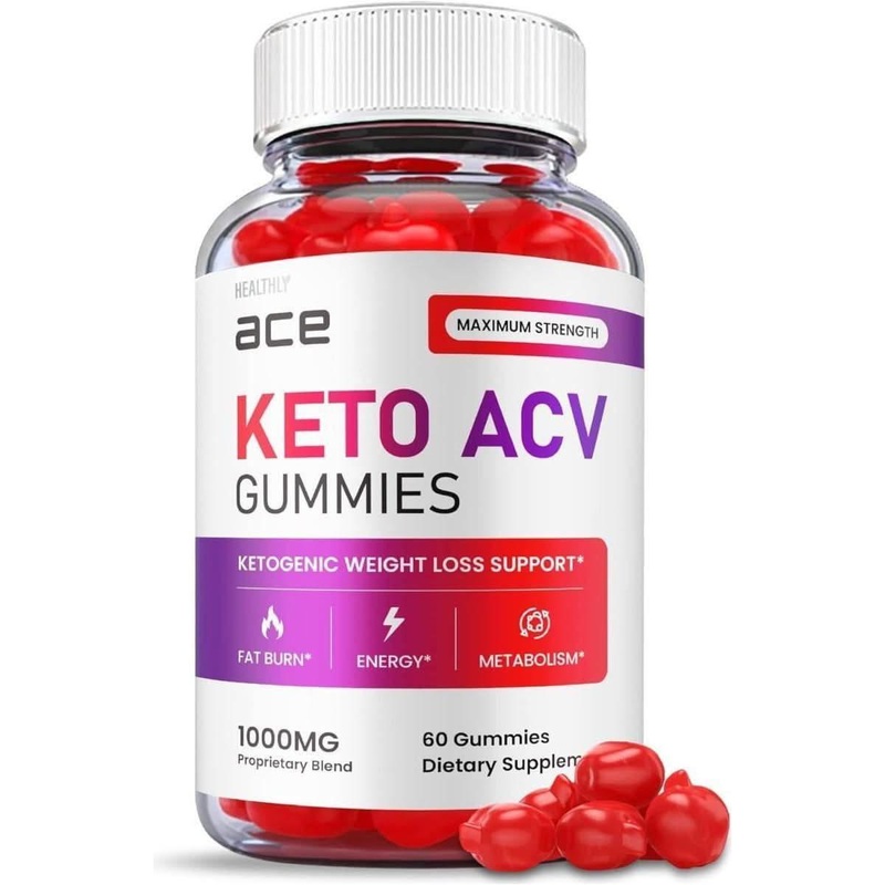 Ace Keto ACV Gummies  60 Gummies | Apple Cider Vinegar + B12 for Energy, Fat Metabolism & Detox 60 Count (Pack Of 1)