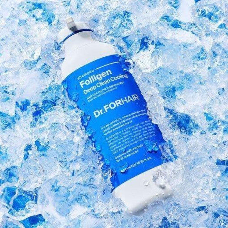Dr.FORHAIR Folligen Deep Clean Cooling Shampoo  500ml | Refreshing Scalp Detox & Hair Loss Care