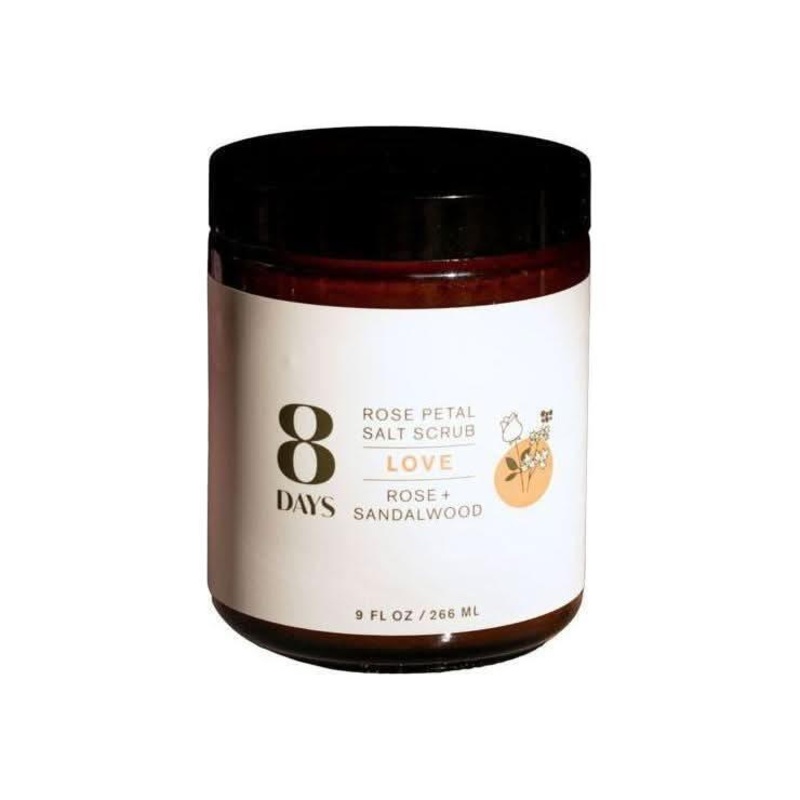 8 Days Rose Petal Salt Scrub  Luxurious Exfoliation & Deep Hydration (266ml) 266ml Love
