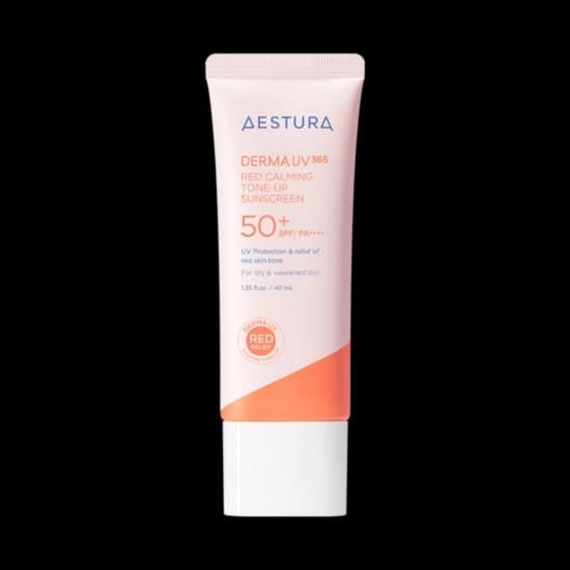 AESTURA Derma UV 365 Red Calming Tone-Up Sunscreen 40ml | SPF50+ PA++++ | Redness Reducing Protection