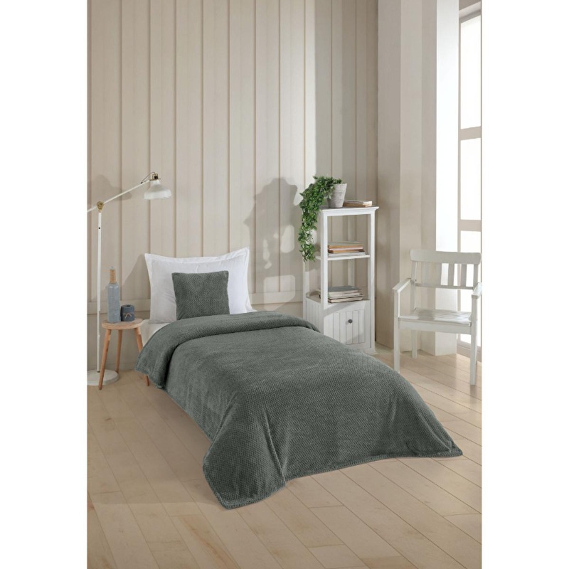 Wondel Anthracite Polycotton Baby Blanket: 43×35 in Soft Crib Blanket for Newborns & Infants – Versatile, Stylish, Easy Care